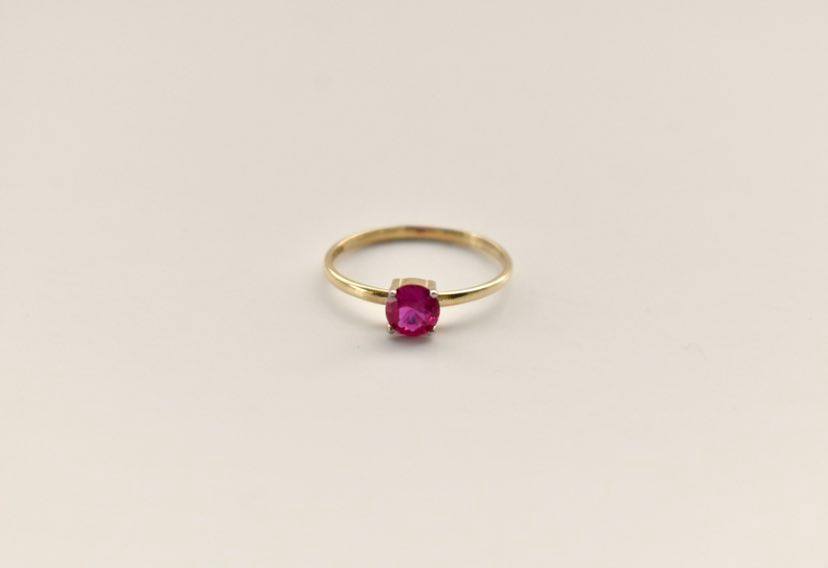 Bague pierre rouge rubis - BA04