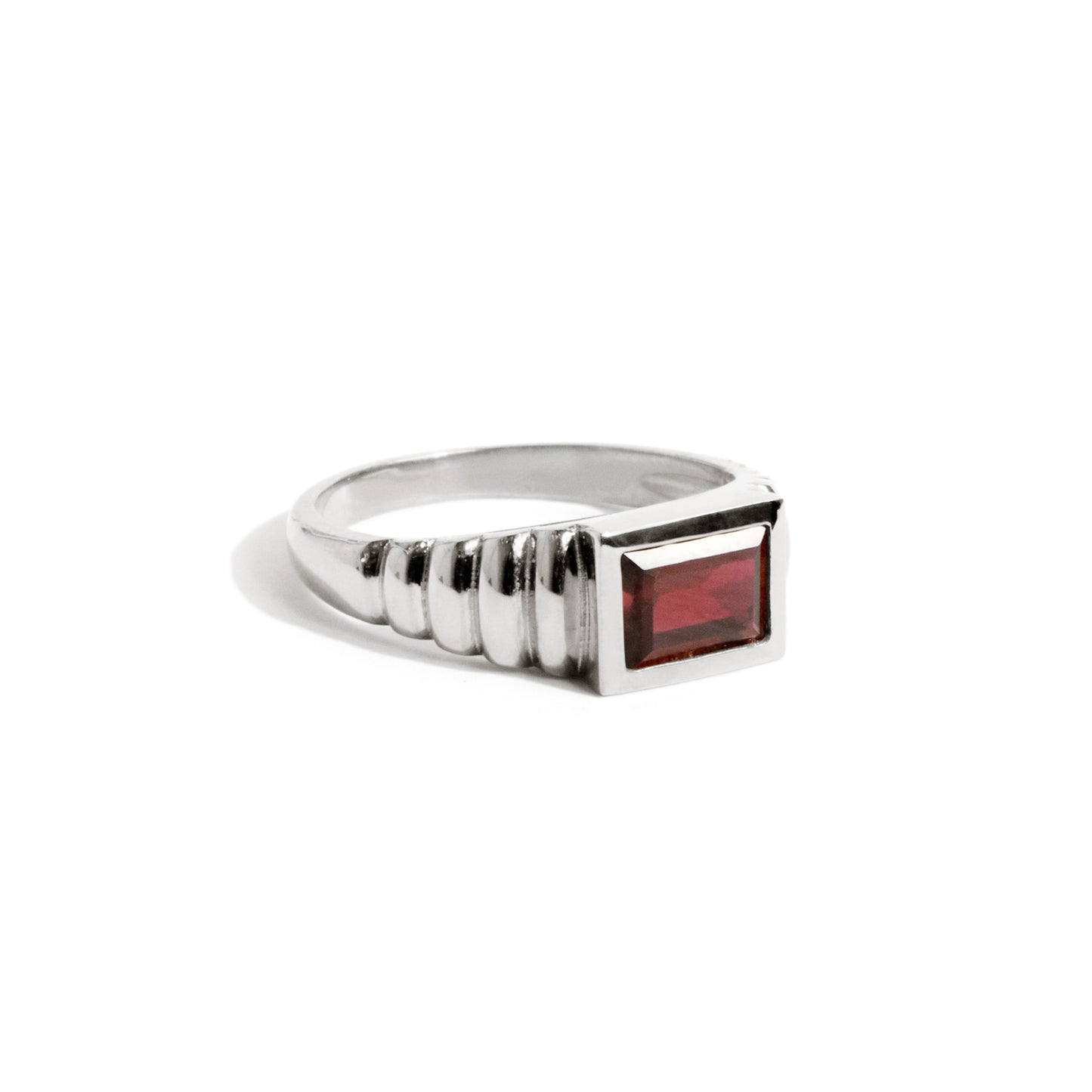 Bague baguette art déco en argent