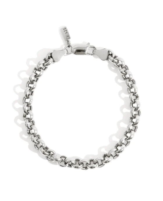 Bracelet rolo audacieux en argent