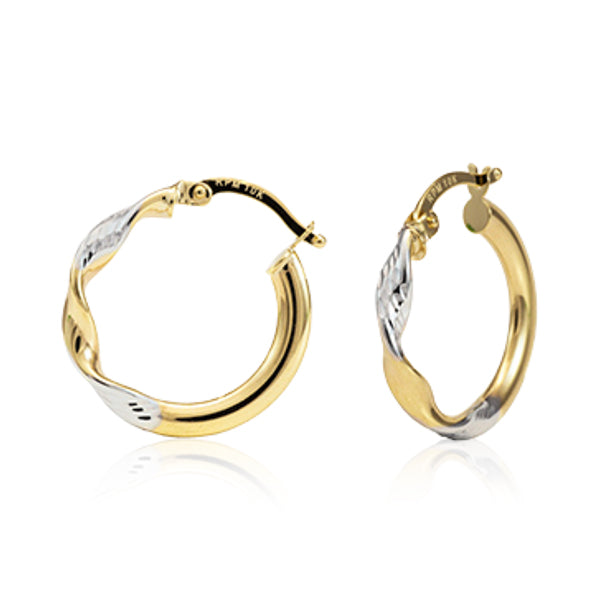 Anneaux or jaune et or blanc - 7