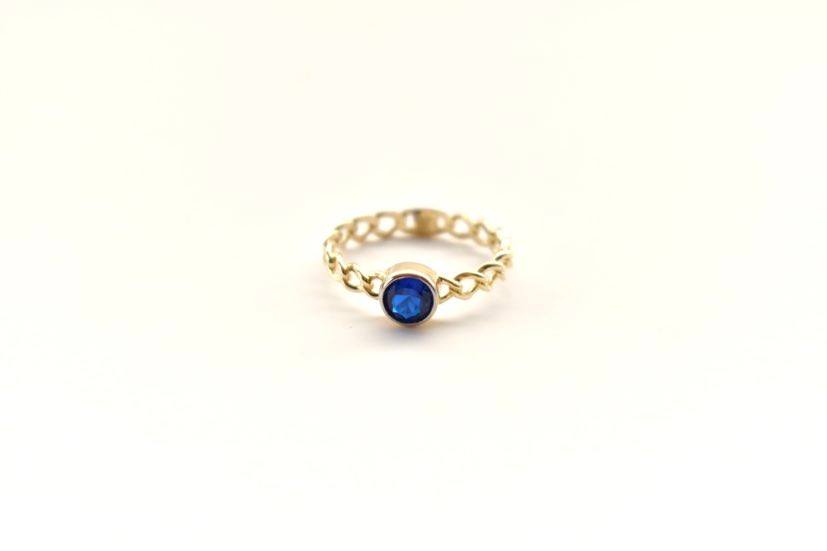 Bague pierre bleue - BA03