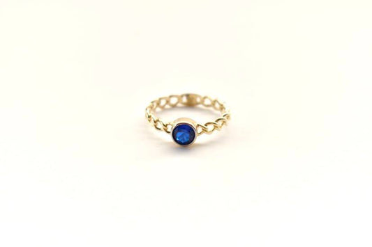 Bague pierre bleue - BA03