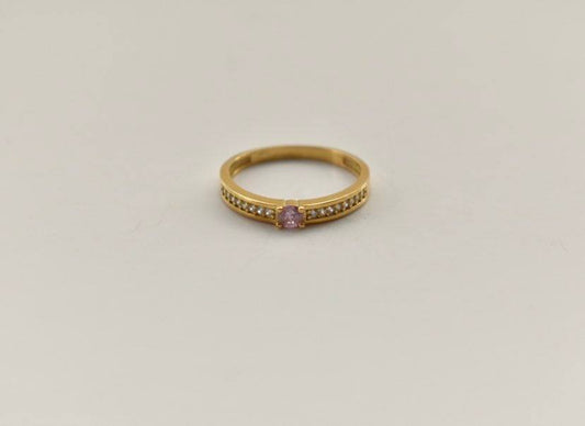 Bague pierre rose - BA01