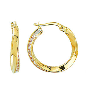 Anneaux or jaune avec cubiques - 27