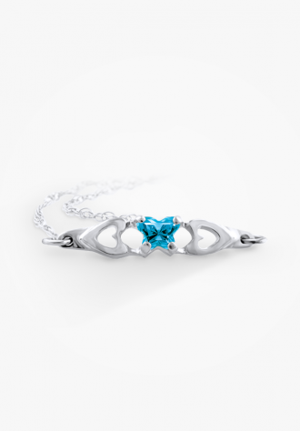 Bracelet papillon en argent