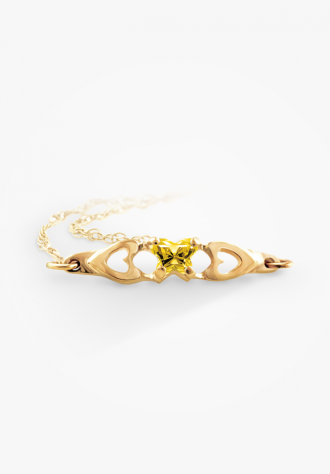 Bracelet papillon en or