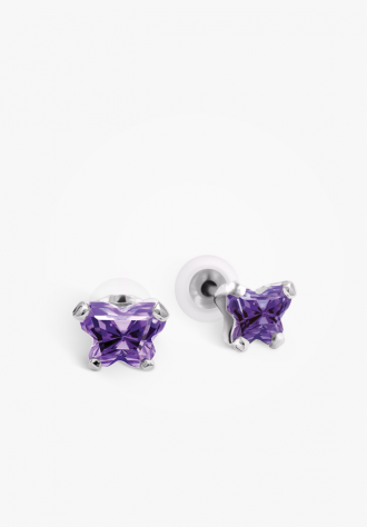 Boucles d'oreilles papillon en argent