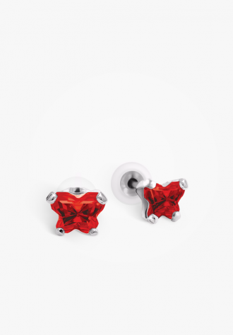 Boucles d'oreilles papillon en argent