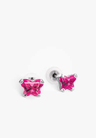 Boucles d'oreilles papillon en argent