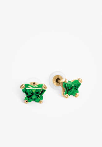 Boucles d'oreilles papillon en or