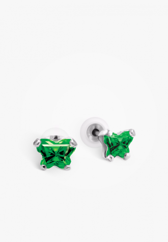 Boucles d'oreilles papillon en argent