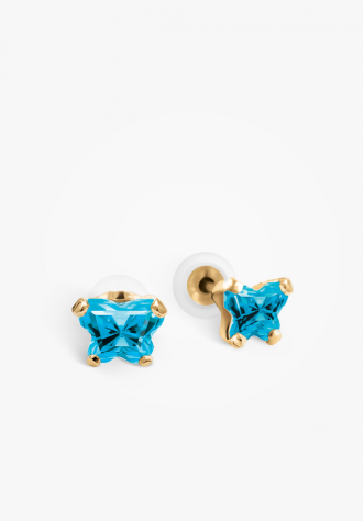Boucles d'oreilles papillon en or