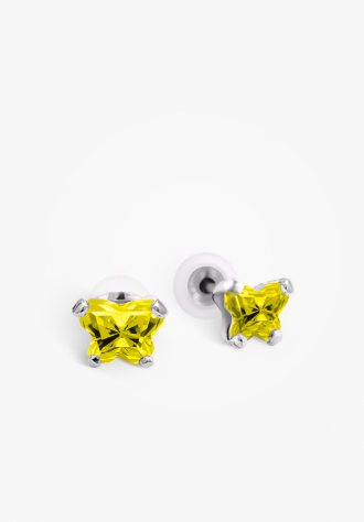 Boucles d'oreilles papillon en argent