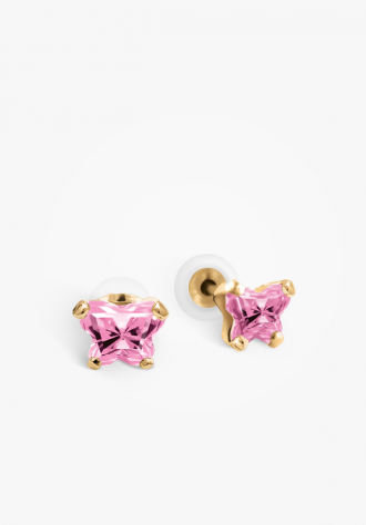 Boucles d'oreilles papillon en or