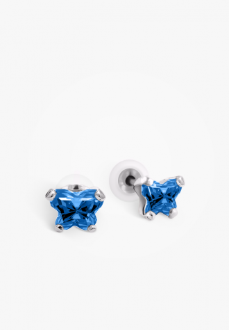 Boucles d'oreilles papillon en argent