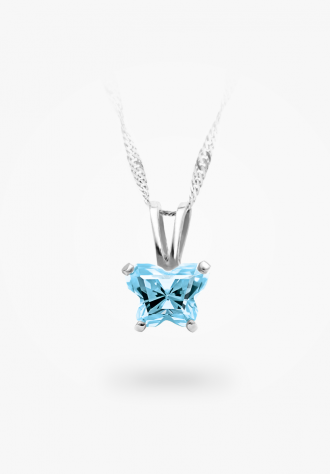 Pendentif papillon en argent
