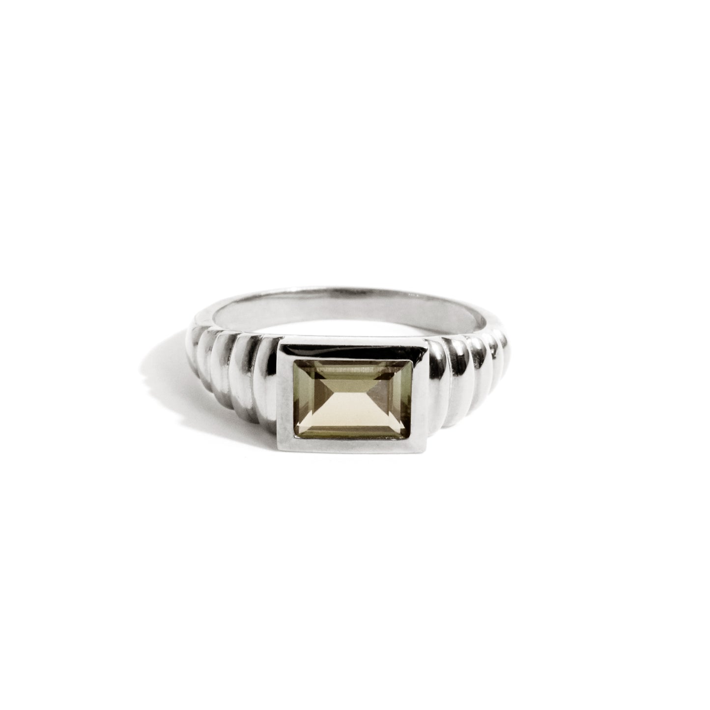 Bague baguette art déco en argent