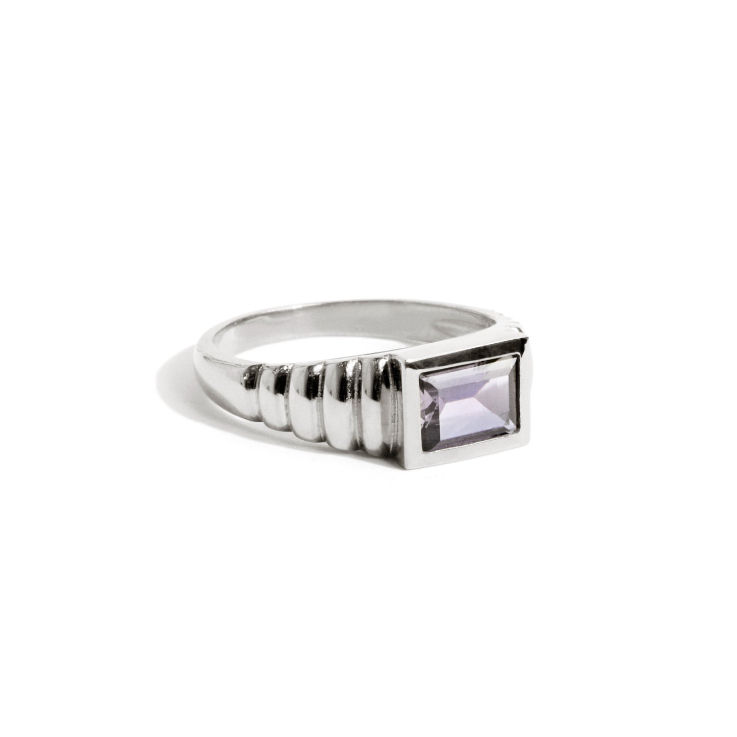 Bague baguette art déco en argent