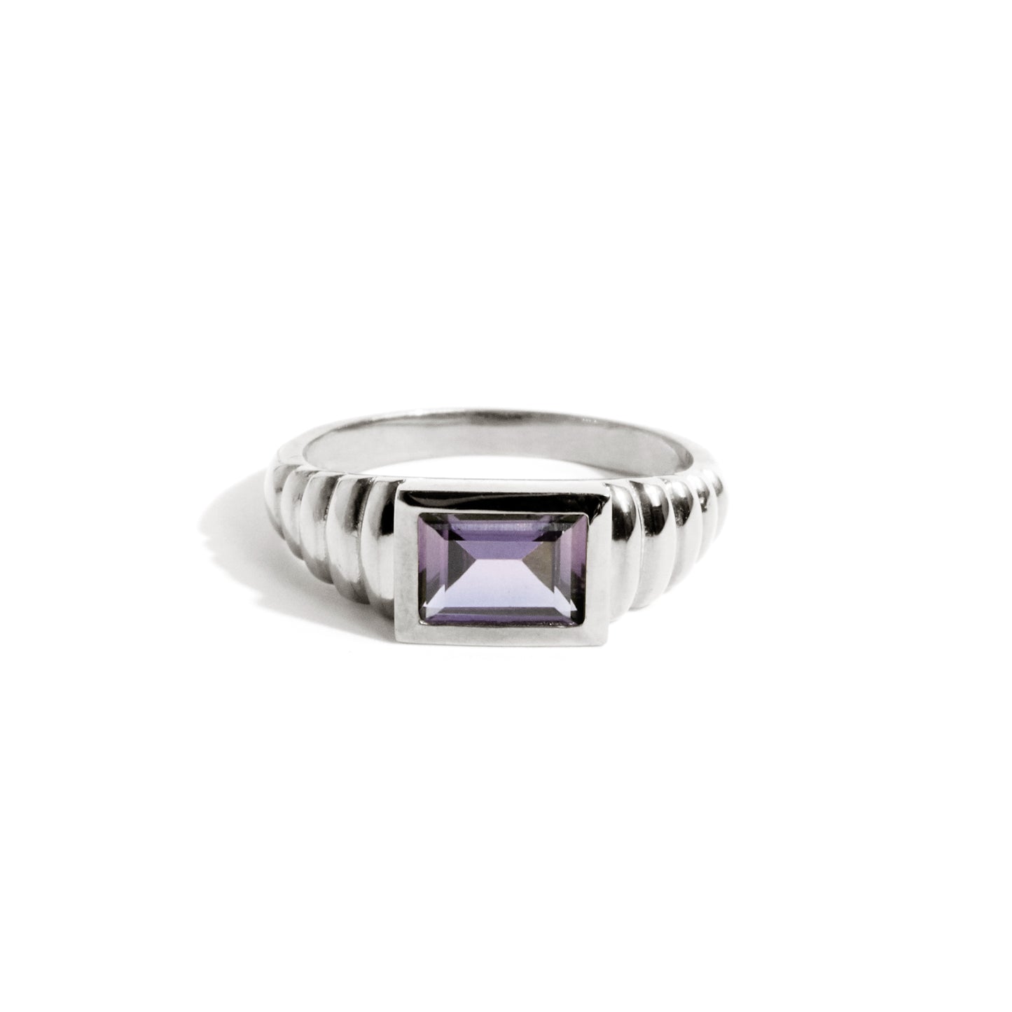 Bague baguette art déco en argent