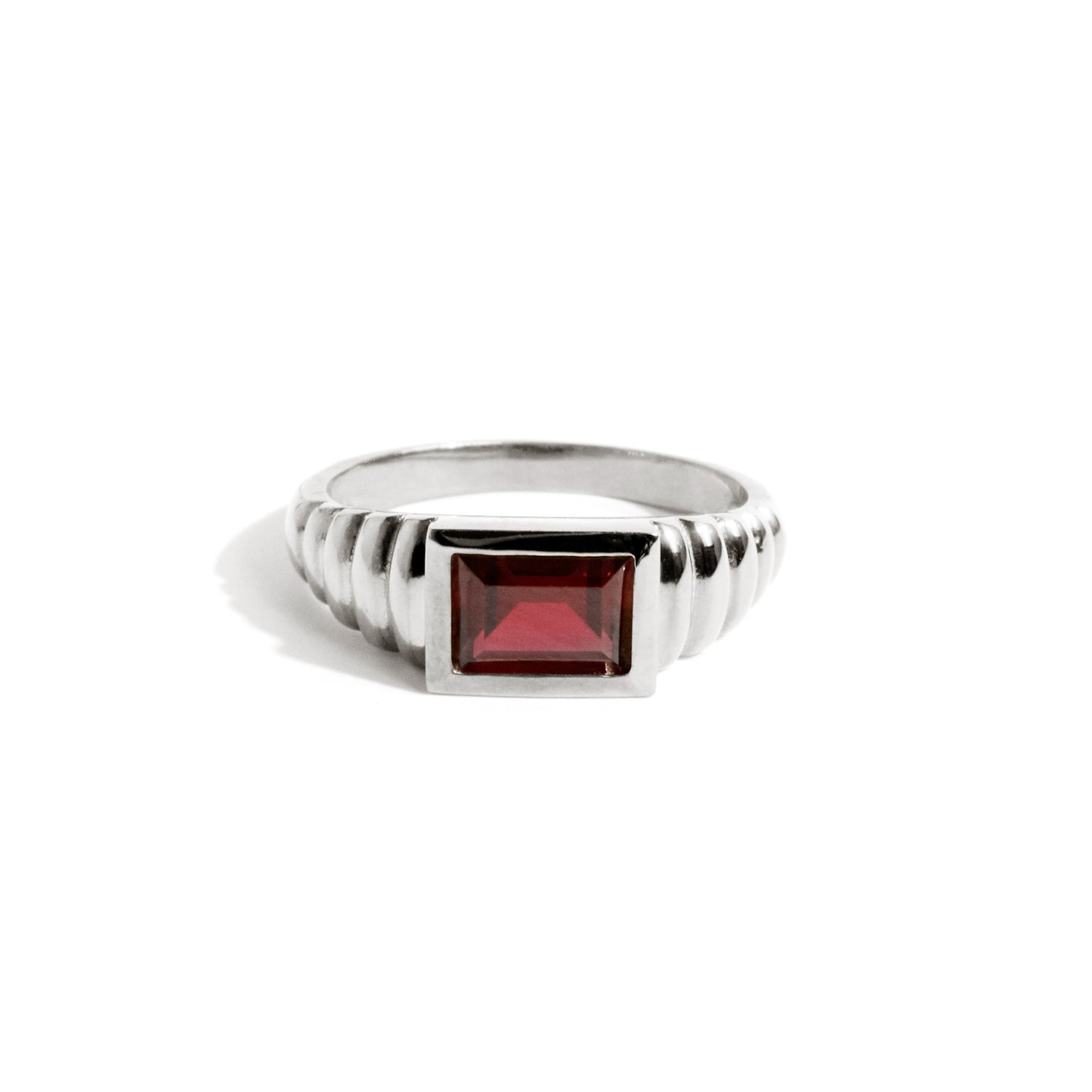 Bague baguette art déco en argent
