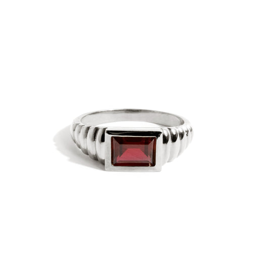 Bague baguette art déco en argent