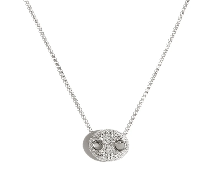 Collier grain de café en argent