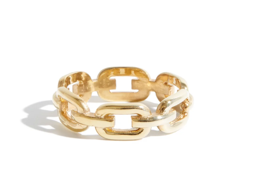 Bague à maillons en or