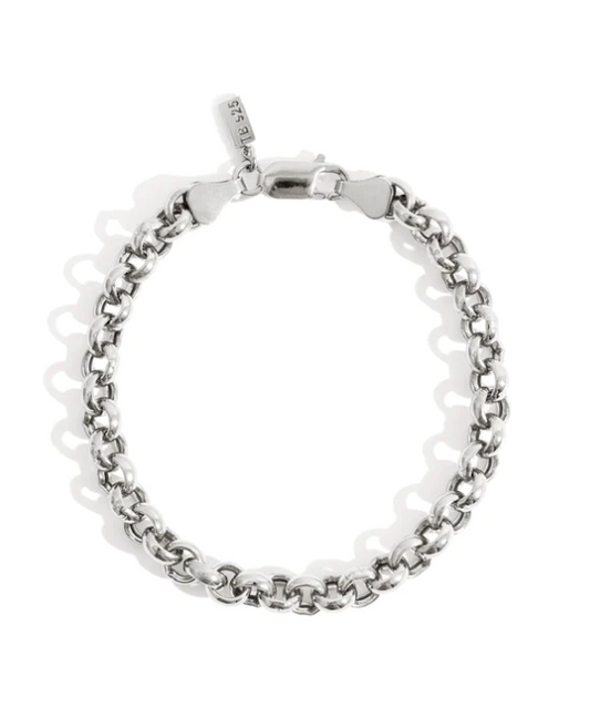 Bracelet rolo audacieux en argent