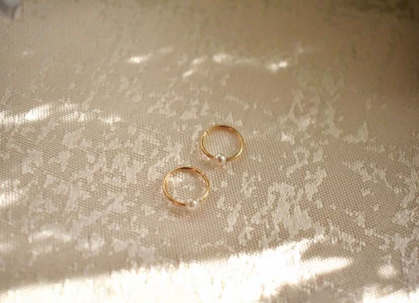 Dormeuses en or avec perle