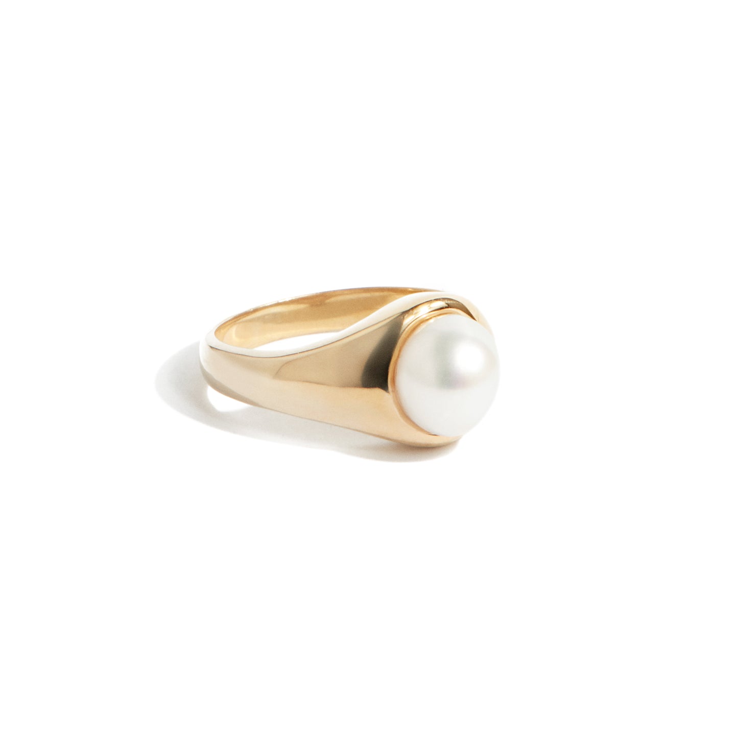 Bague perle d'eau douce en or