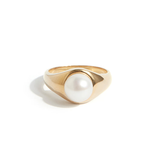 Bague perle d'eau douce en or