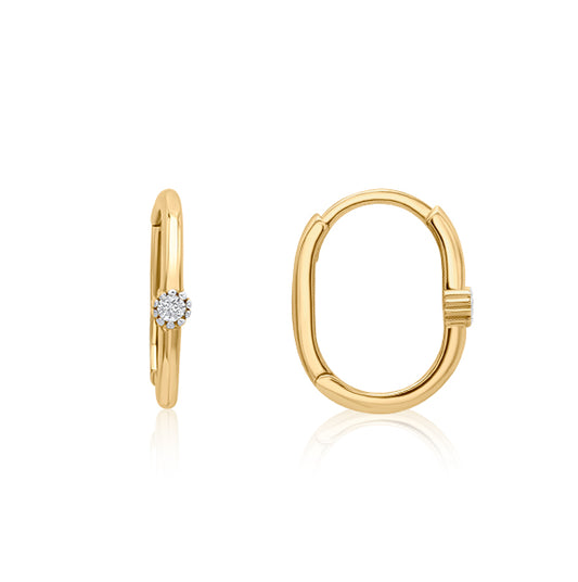 Anneaux ovale en or - 09