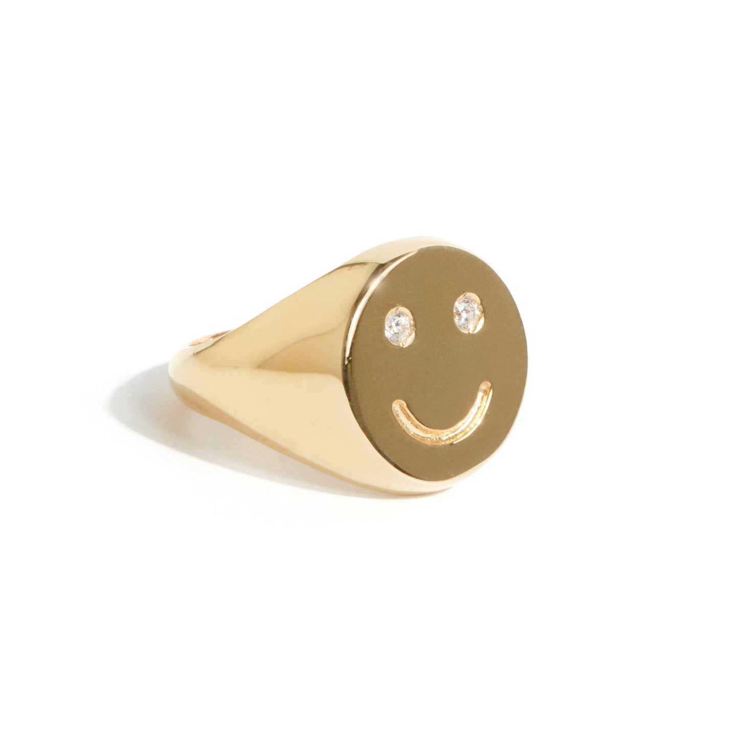 Bague chevalière de bonheur en or