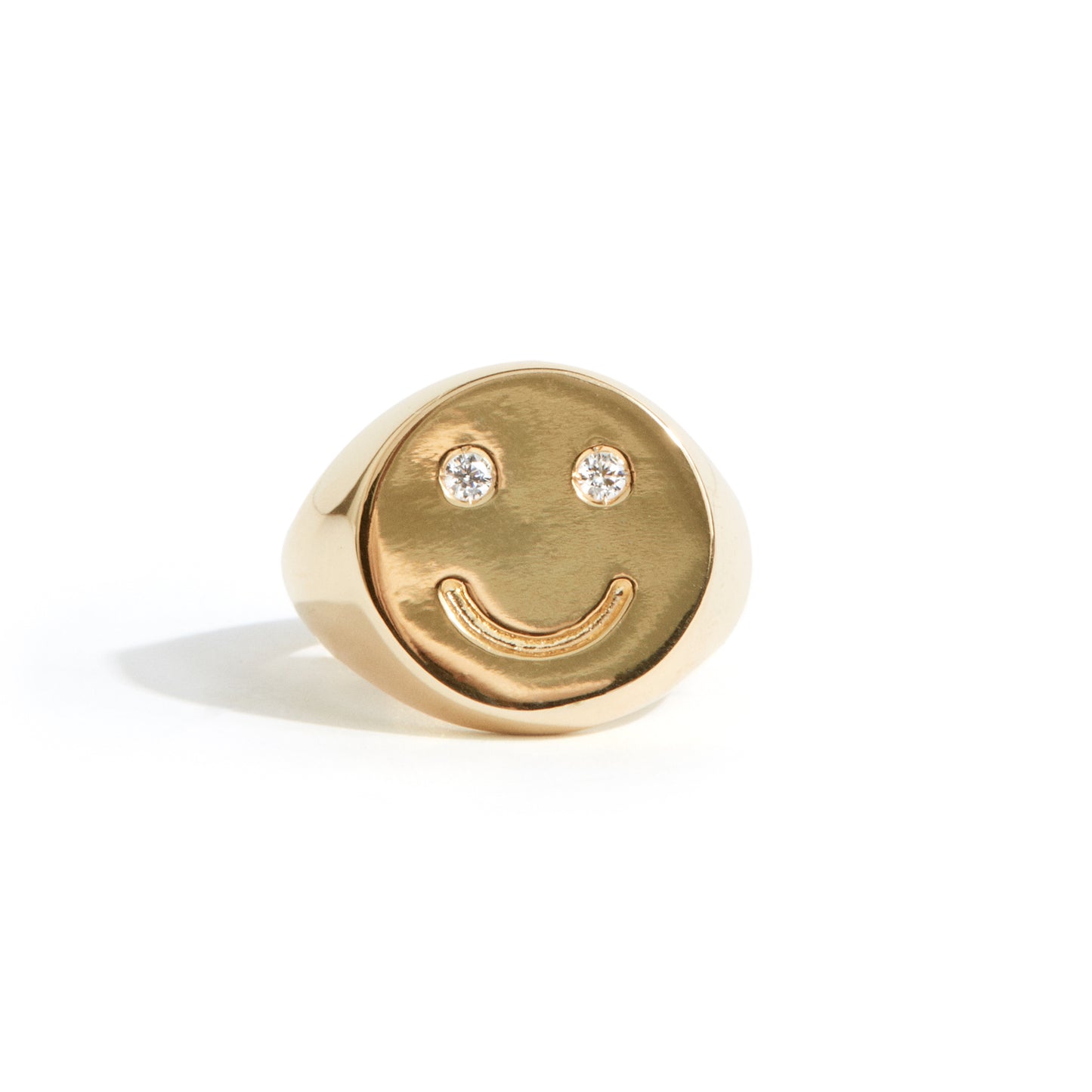 Bague chevalière de bonheur en or