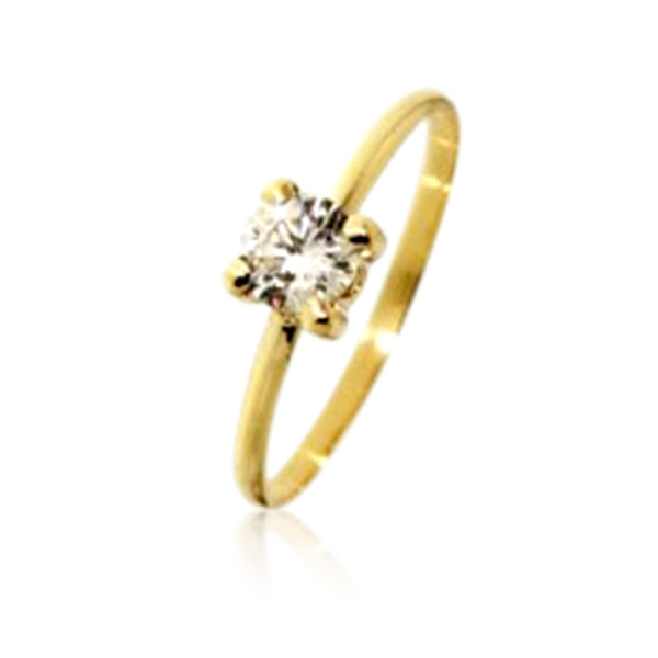 Bague en or avec zircon - 2