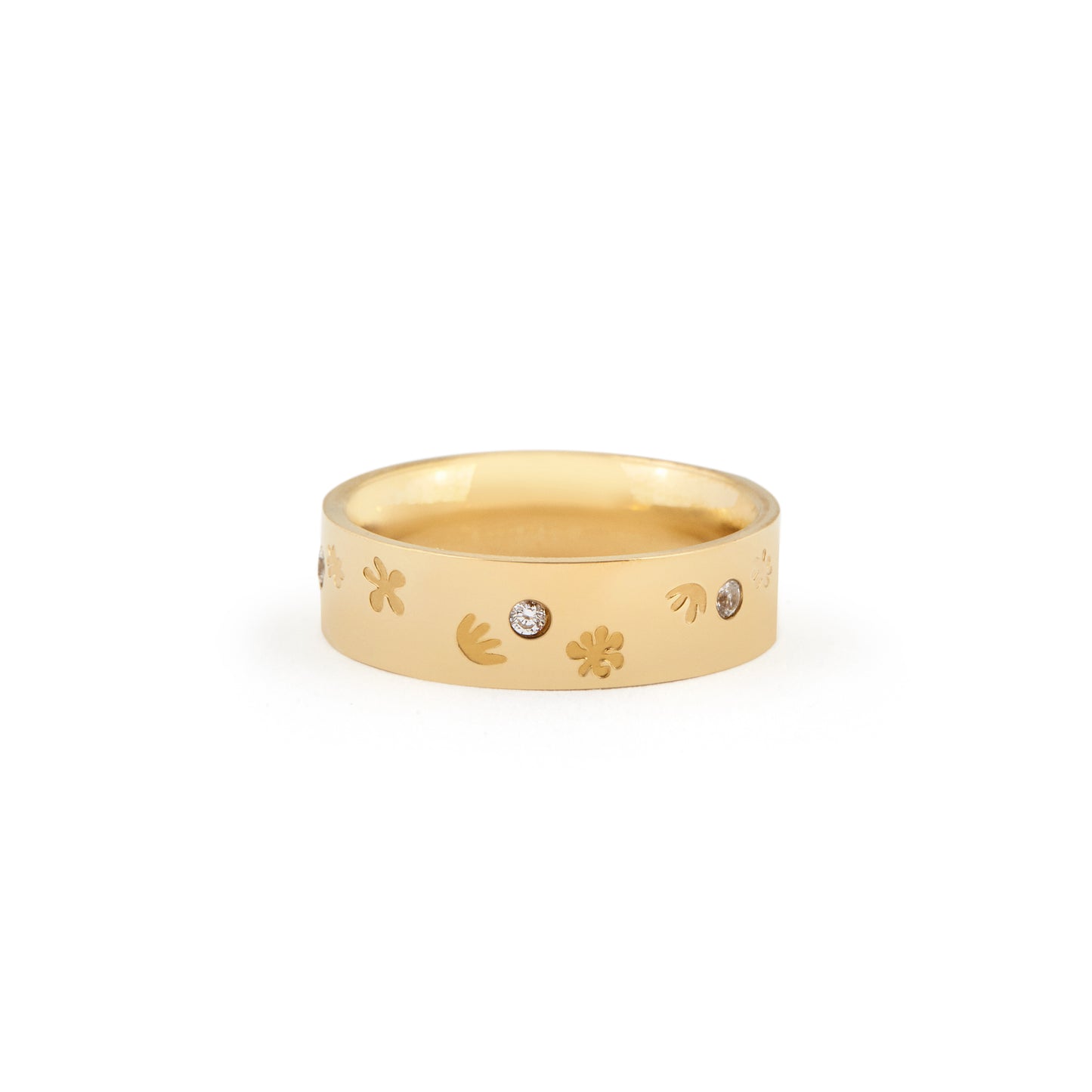 Bague work of art plaqué or